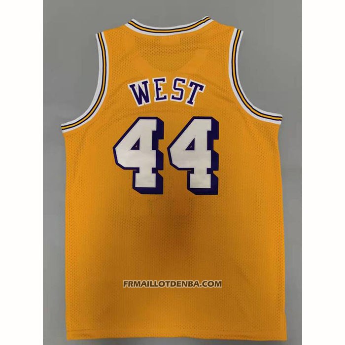 Maillot Los Angeles Lakers Jerry West NO 44 Mitchell & Ness 1971-72 Jaune